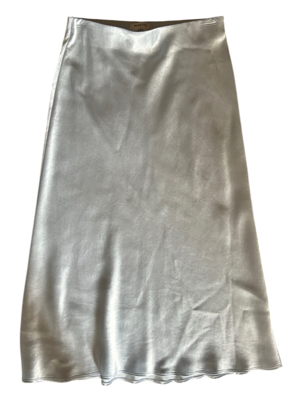 Aritzia Silver Midi Slip Skirt